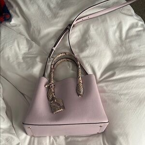 Kate Spade Lavender Handbag with Snakeskin Accents